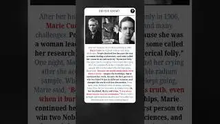 From Loss to Legacy: Marie Curie&rsquo;s Journey | #fact #facts #shorts