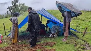This Is A Western Himayalan Shepherd Lifestyle During The Havey Rainy Hardworking Beautiful Area.🇳🇵