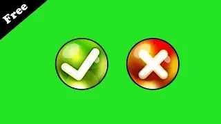 Correct and wrong animation green screen
