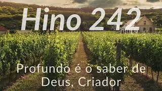 🎼Hino 242 - Profundo é o saber de Deus, Criador