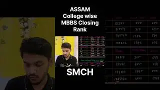 SMCH Assam MBBS Closing Rank | Assam MBBS Cutoff