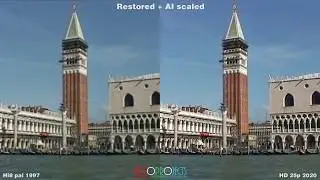 Up scaling with machine learning AI - Hi8 Venice1997 (demo)