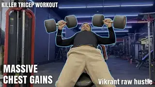 Chest and Triceps Workout: Build Muscle Fast in the Gym | Vikrant Raw Hustle