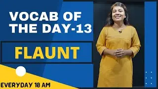 Vocab of the day -13 | Flaunt | Daily Use Vocab | Daily Use English | English With Upasana  #shorts