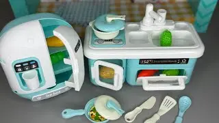 [✨ BamBam ASMR ✨] 🧊 Blue Mini Kitchen & Ice Box Fun! 🍳 Cooking Toy Food | Satisfying Sounds