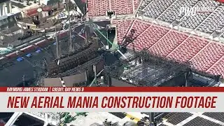 WATCH: New Aerial Footage Of The WrestleMania Stage Construction