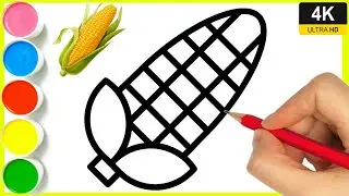 Как нарисовать рисунок кукурузы || Рисуем сахарную кукурузу шаг за шагом || Мэн Кейнс Бэнсон Сэнсэй. || От Арьи.