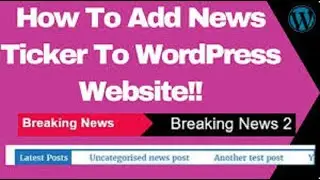How To Add News Ticker in Wordpress