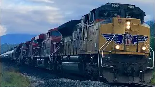 UP 8660 SD70ACe LEADER!!!! Canadian Pacific Crude Oil (CP 568) East at Caithness, BC!