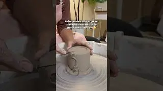 IYKYK lol #ceramics #clay #trimmingpottery #satisfying #pottery