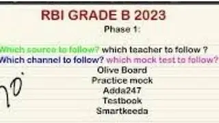 RBI Grade B Phase 1 Source to Follow, Best Mock Test for RBI Grade B 2023