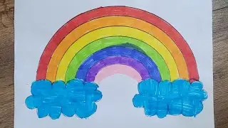 Rainbow Coloring - Learn Colors with Sara and Kids | Fun Drawing with Arham & Noor | Kids Learning