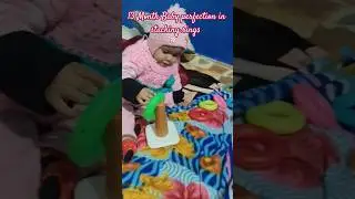 Baby playing with stacking ring #shorts  #stacking #viral