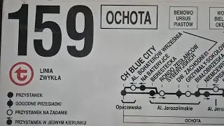Trasa Linii 159 ➡️ Małe Siekierki