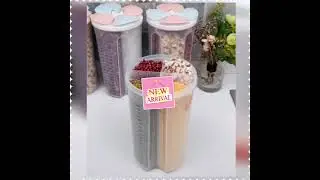 Plastic Airtight 4 Section - Tea Coffee and Sugar, Grocery, Fridge Container for Kitchen