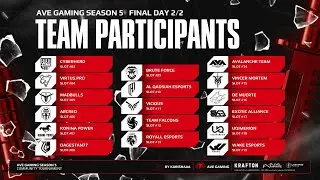 ARCRED, MADBULLS , CYBERHERO , ROYALL ESPORTS | AVE GAMING TOURNAMENT S5 DAY 2 | KALAMBOOR & FENIX