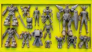 Membersihkan Mainan Robot, Tobot, Robot X, Mobil Bus Robot, Transformer, Ultraman, Tobot R