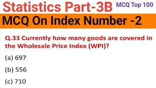 MCQ on Index Number part 2 | Statistics MCQ