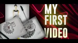 "MY FIRST VIDEO"#ART #paintedblack || easy drawing||