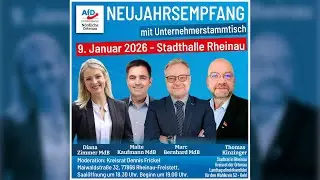 🇩🇪 AfD-Neujahrsempfang live aus der Stadthalle Freistett Rheinau