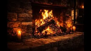 Relaxing Fireplace 🔥Cracking Fire Sounds 1 Hour  Cozy Fireplace