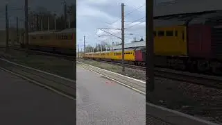 Network rail train (tomato front and banana train coaches and end