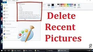 How to delete recent pictures from Windows (7/8/10) Paint