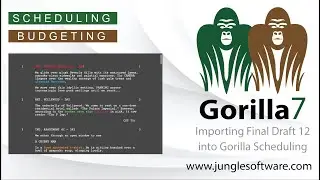 Import Final Draft 12 into Gorilla Scheduling