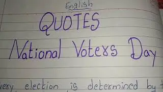 National Voters Day Quotes in english