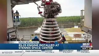 New RS-25 engine installed at Stennis Space Center