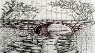how to draw bridge in easy and cute way🌉|how to draw bridge step by step🤌🏻|how to draw bridge✨