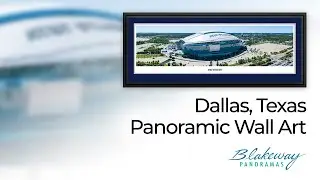 AT&T Stadium - Dallas, Texas Skyline Panoramic Art Print - Blakeway Panoramas Wall Decor - DAL5