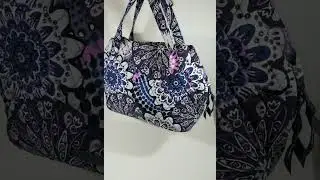 Swarovski Accented Vera Bradley Mimosa Medallion Triple Compartment Handbag