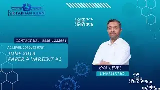 A2 Level Chemistry Past Paper 9701 - MAY JUNE 2019 VARIANT 42 (ENGLISH/URDU)