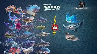 Hungry Shark Evolution Game Play Cowrose Rays Vs All Common and Titan Sharks 2026 #new