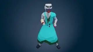 3D Characters Zombie Hospital Lowpoly Pack - Zombie 7