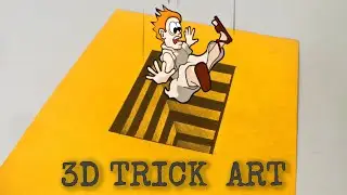 How to Draw  3D Hole - Easy Anamorphic illusion - Trick art on Paper