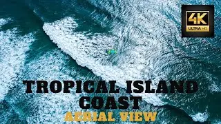 Tropical Island Coast in 4K Drone Shot - Ultra HD - Aerial View - 2023