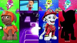 Paw Patrol Team Marshall vs Chase vs Zuma vs Rubble Coffin Dance Tiles Hop Edm Rush