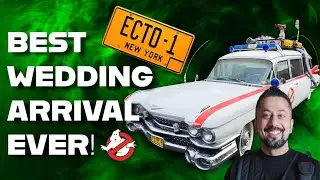 Best Wedding Arrival Ever! - We Arrived at our Wedding in the Ghostbusters ECTO-1 Car 👻