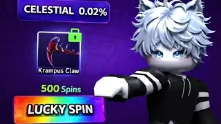 สุ่มจนกว่าจะได้ Krampus Claw ระดับ Celestial (0.02%) | Roblox Hunty Zombie