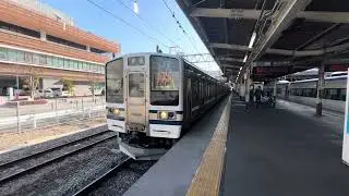 E211系2000番代(ナノ608編成)(523M)横須賀色甲府駅止まりと入線後、(337M)回送列車として甲府駅電流線へ向け出発