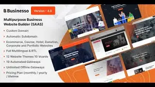 Businesso v4.0 - Business Website Builder SAAS (Multitenancy) - nulled