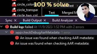 An issue was found when checking AAR metadata  android studio : issue  found  checking aar metadata
