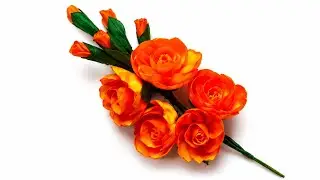 How to make Beautiful Flower/Satin Ribbon Flower work/Craft 