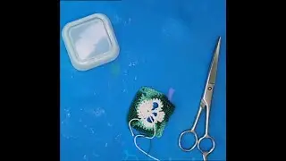 Crochet in Resin - Small Skull Jewelry Dish