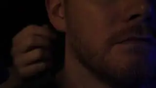 Close Up Beard Scratching And  Face Touching ASMR