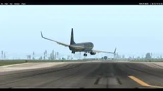 X-Plane 11 ZIBO B738X: A balked landing at Bratislava