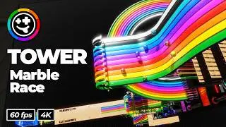 *TOWER* Marble Race | 5 #marbles #marblerace #asmr #physics #3danimation #simulation