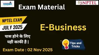 E-Business Exam Study Material | NPTEL July 2025 Preparation